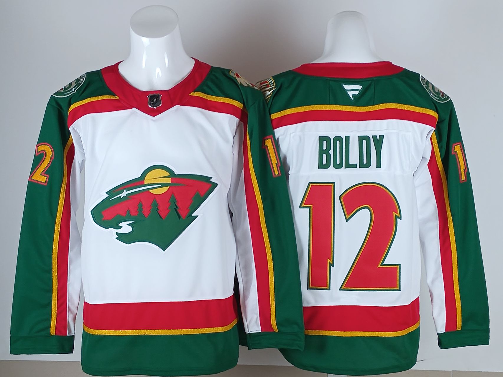 Men 2026 Minnesota Wild #12 Boldy White Green NHL Jersey style 01